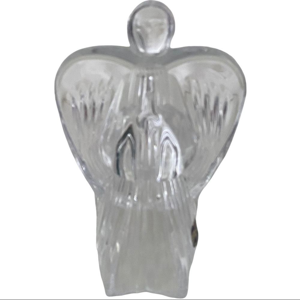 Vintage DePlomb USA Crystal Angel Candleholder